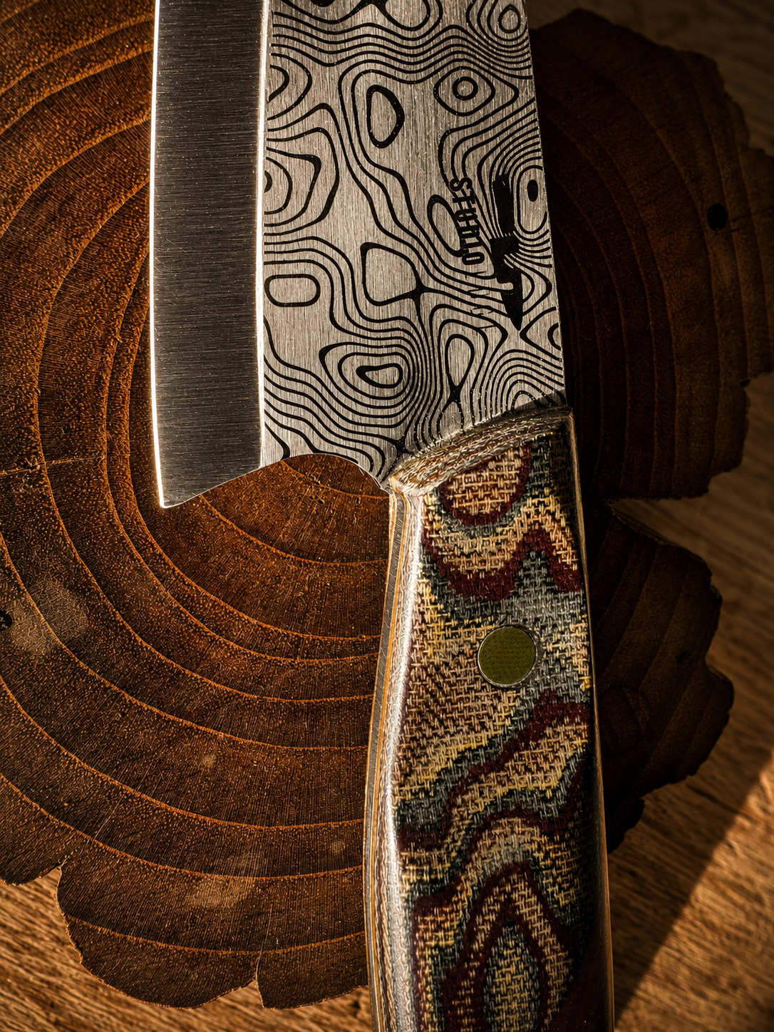 Contour - Chef Knife with composite and cast Micarta handle scales